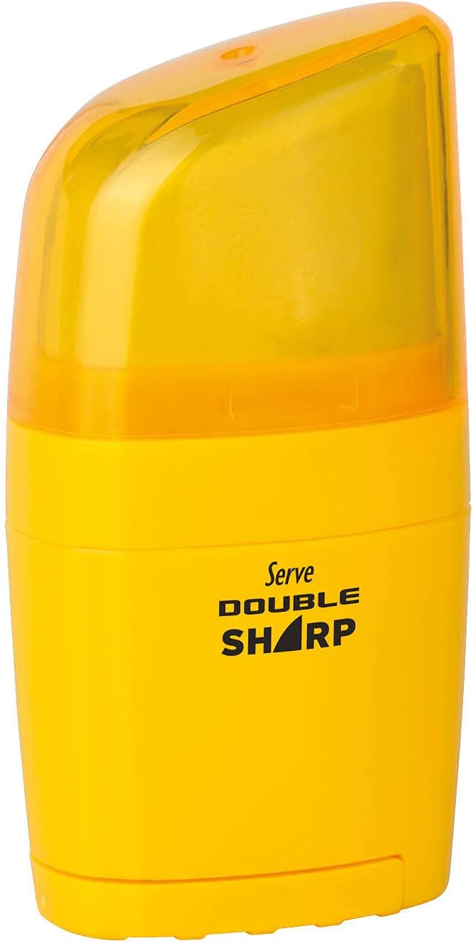 Serve SV-D.SHARP1FS DOUBLE SHARP 2 in 1 Eraser and Sharpener - Yellow